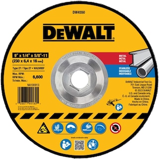 Foto 1 | Disco Abrasivo De Corte Dewalt De 9 Pulgadas Para Corte Rápido - Venta Internacional.