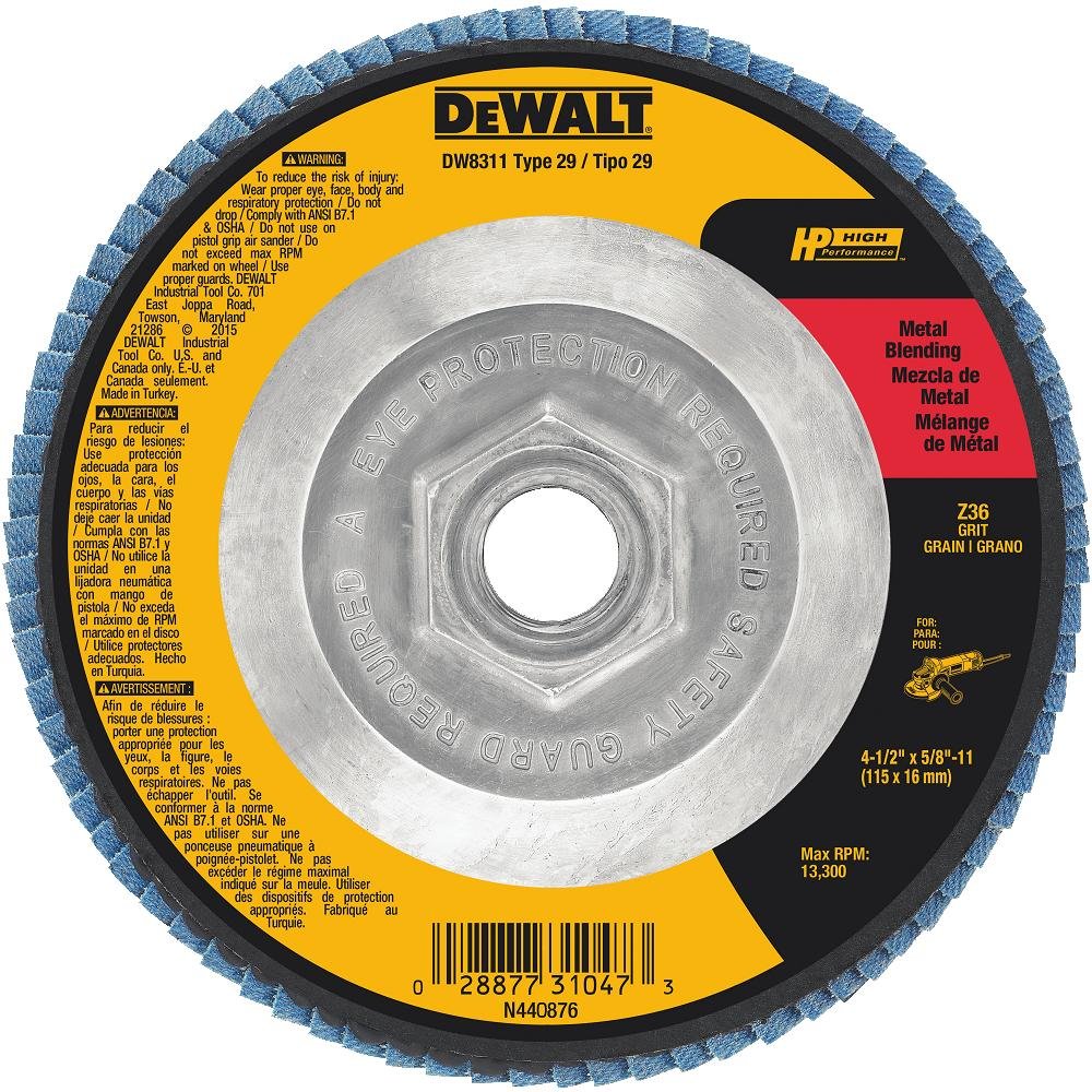 Disco Amoladora Angular Dewalt Dw8311, Circonita De Grano 36, 4,5 Pulgadas - Venta Internacional.