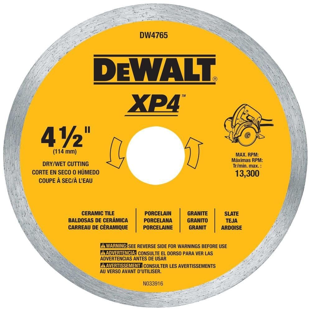 Foto 1 | Diamond Blade Dewalt Dw4765 Para Gres Porcelánico De 4,5 Pulgadas - Venta Internacional.