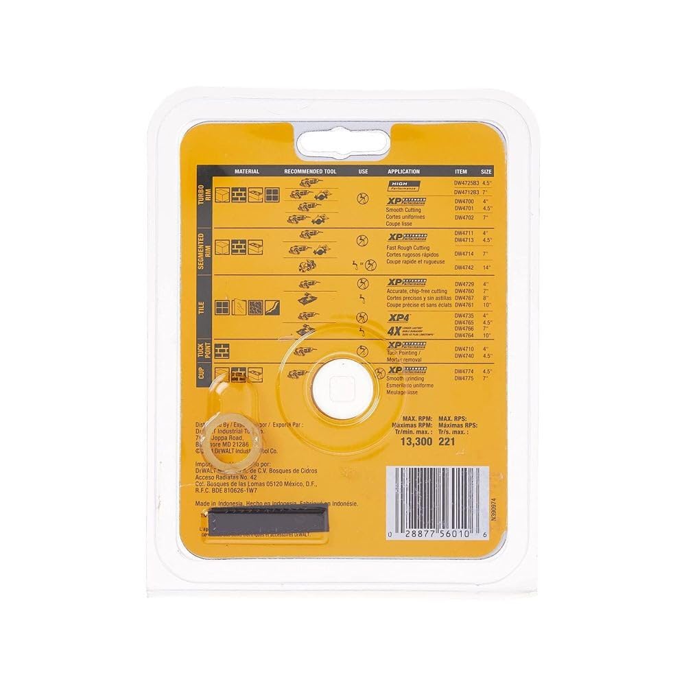 Foto 5 pulgar | Diamond Blade Dewalt Dw4765 Para Gres Porcelánico De 4,5 Pulgadas - Venta Internacional.
