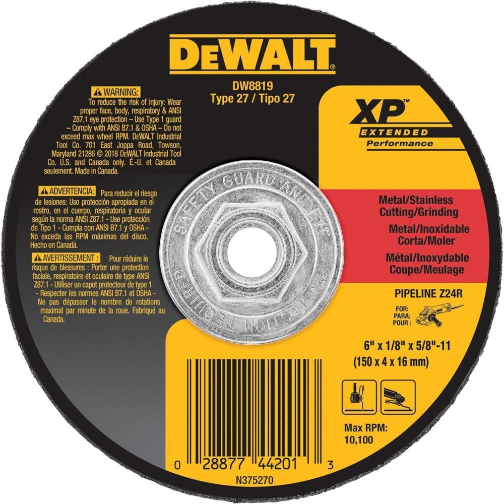 Foto 5 | Muela Abrasiva Dewalt 15,24 Cm X 0,32 Cm X 1,59 Cm - Venta Internacional.