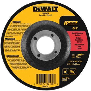 Foto 1 | Disco De Corte Dewalt Dw8424 De 4,5 Pulgadas X 1,1 Mm X 22 Mm - Venta Internacional.