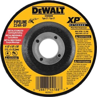 Foto 1 | Muela Abrasiva Dewalt Dw8806 Extended Performance 115 Mm - Venta Internacional.
