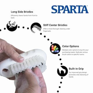 Foto 5 | Cepillo Para Exfoliar Uñas Sparta, De Uso Comercial, De Alta Resistencia, Color Blanco - Venta Internacional.