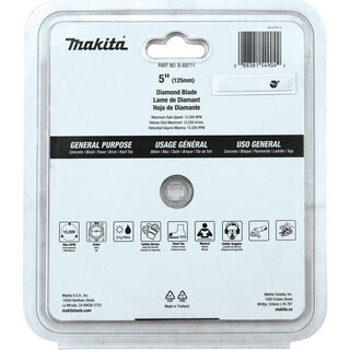 Foto 3 | Diamond Blade Makita B-69711 Turbo De Uso General De 5 Pulgadas - Venta Internacional.