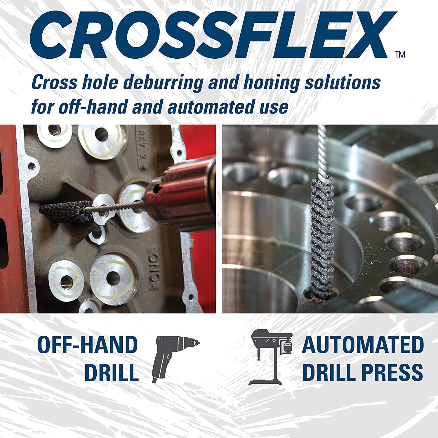 Foto 2 | Cepillo Perforado Weiler Crossflex Standard Duty 1/4'', Grano 180sc - Venta Internacional.