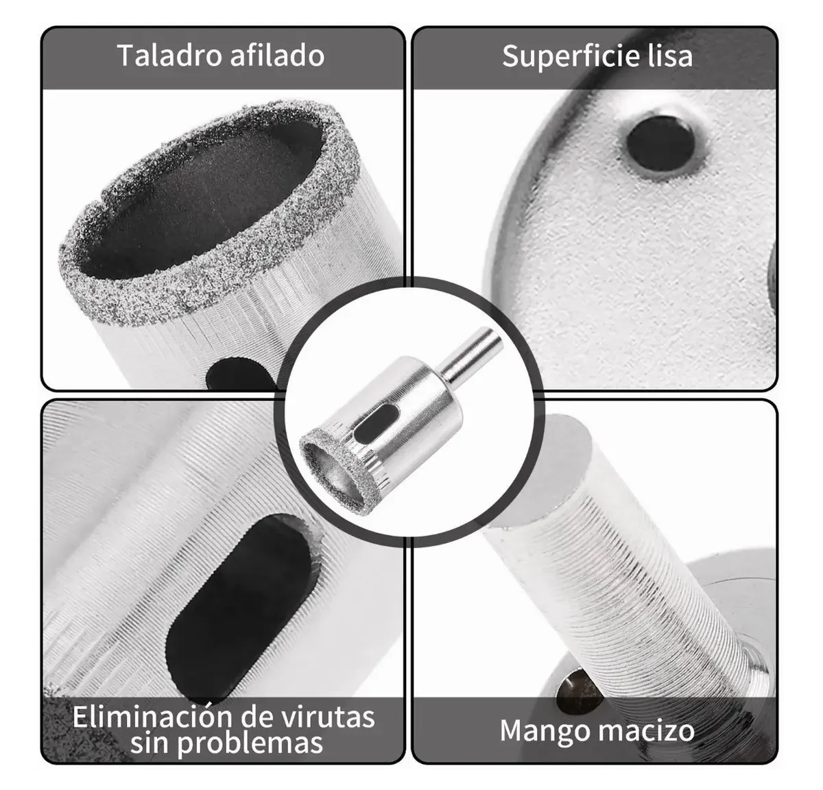 Foto 4 pulgar | Kit De Brocas Para Cerámica Mármol y Vidrio Eo Safe Imports ESI-413 Plata