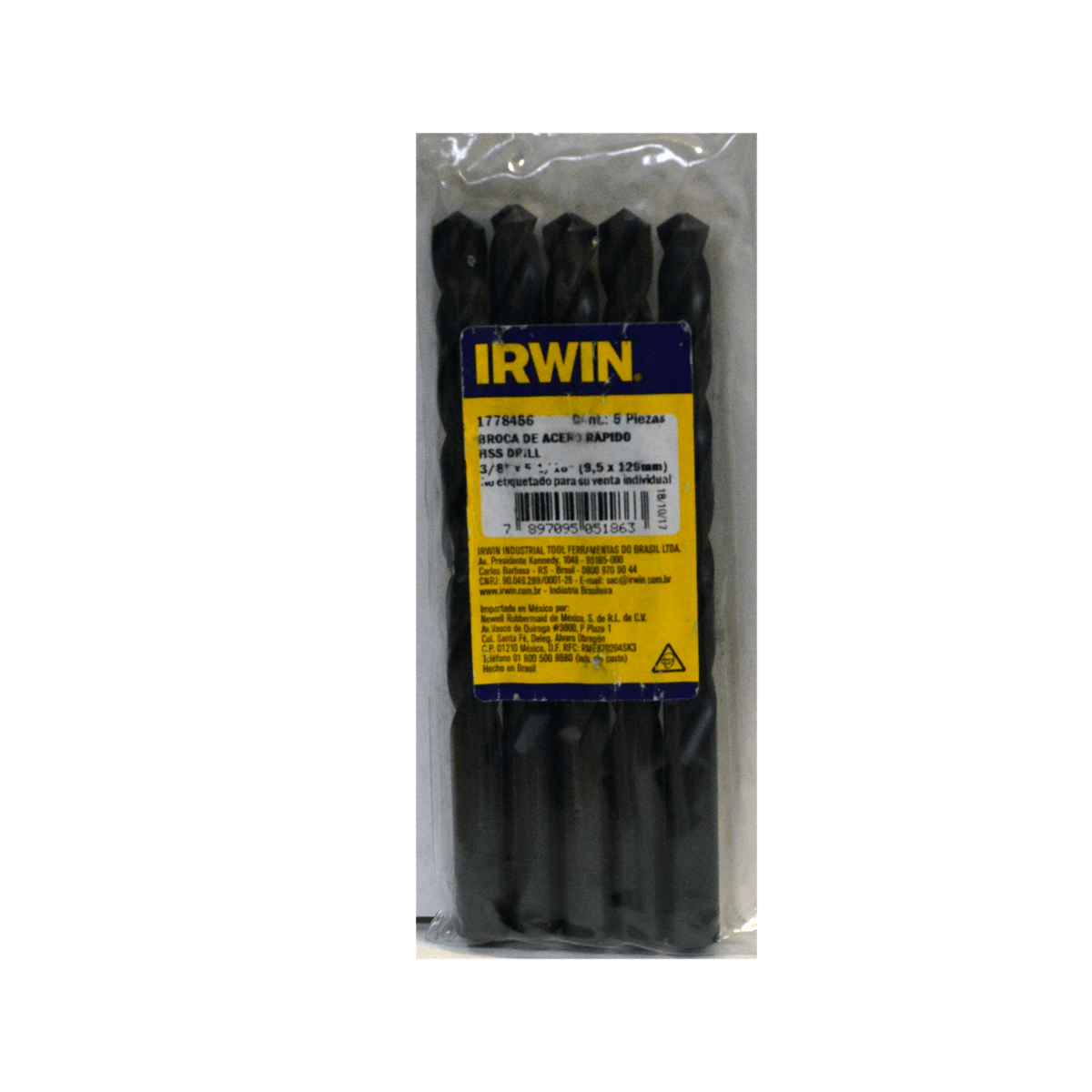 Foto 4 pulgar | Brocas para Metal Irwin HIR60724 de 3/8 Plg 5 Piezas