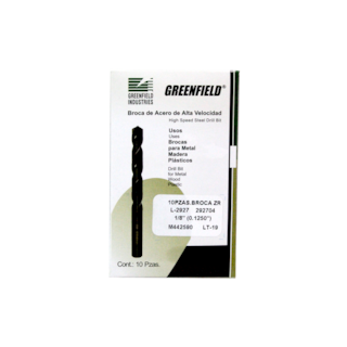 Foto 3 | Brocas para Metal Greenfield de 1/8plg 10 Piezas