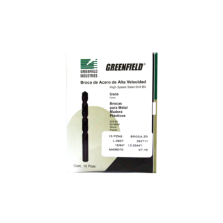 Foto 3 | Brocas Para Metal Greenfield De 1/4plg 10 piezas