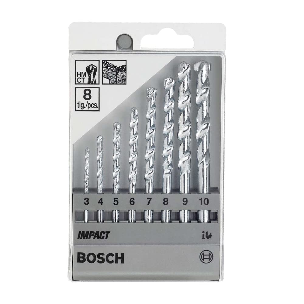 Set Brocas 3-10mm 8 Pzas Concreto Piedra Muros Taladro Bosch