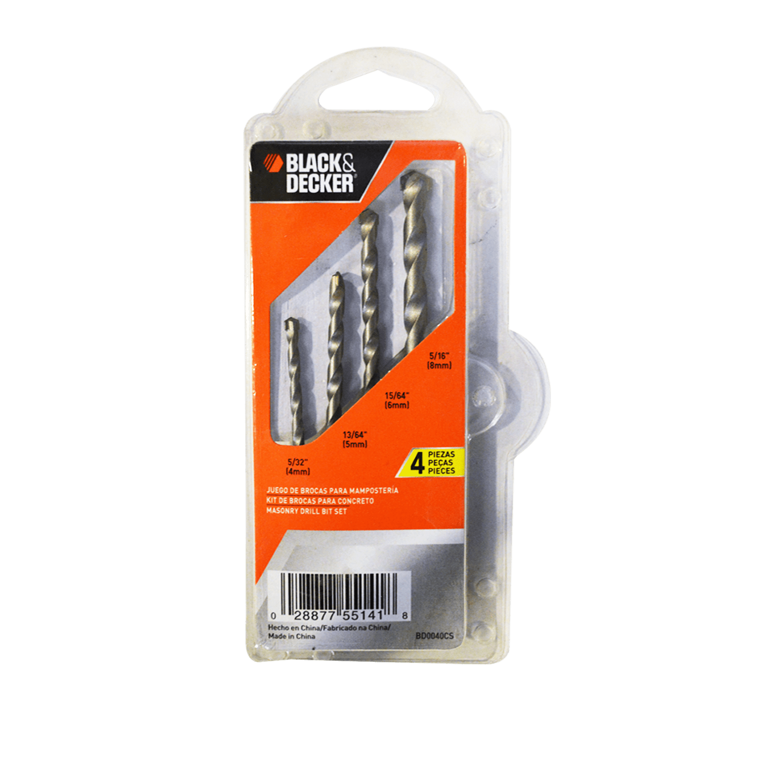 Foto 2 pulgar | Brocas Black&Decker BD0040CS para Concreto 4 Piezas