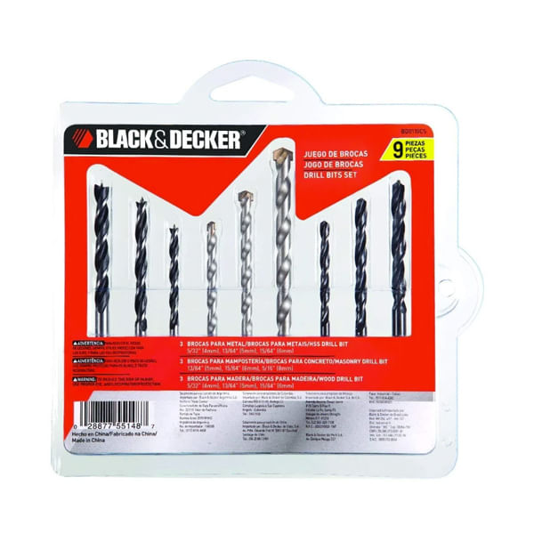 Foto 2 pulgar | Brocas Black&Decker BD0110CS 9 Piezas