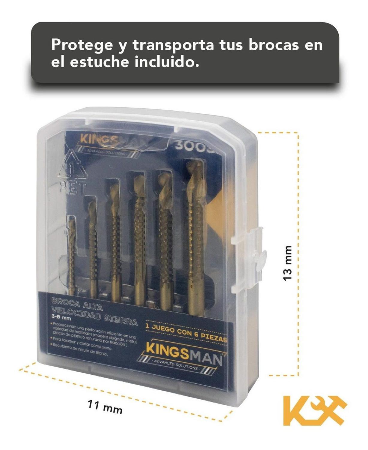 Foto 8 pulgar | Brocas para Taladro Kingsman 6 Piezas