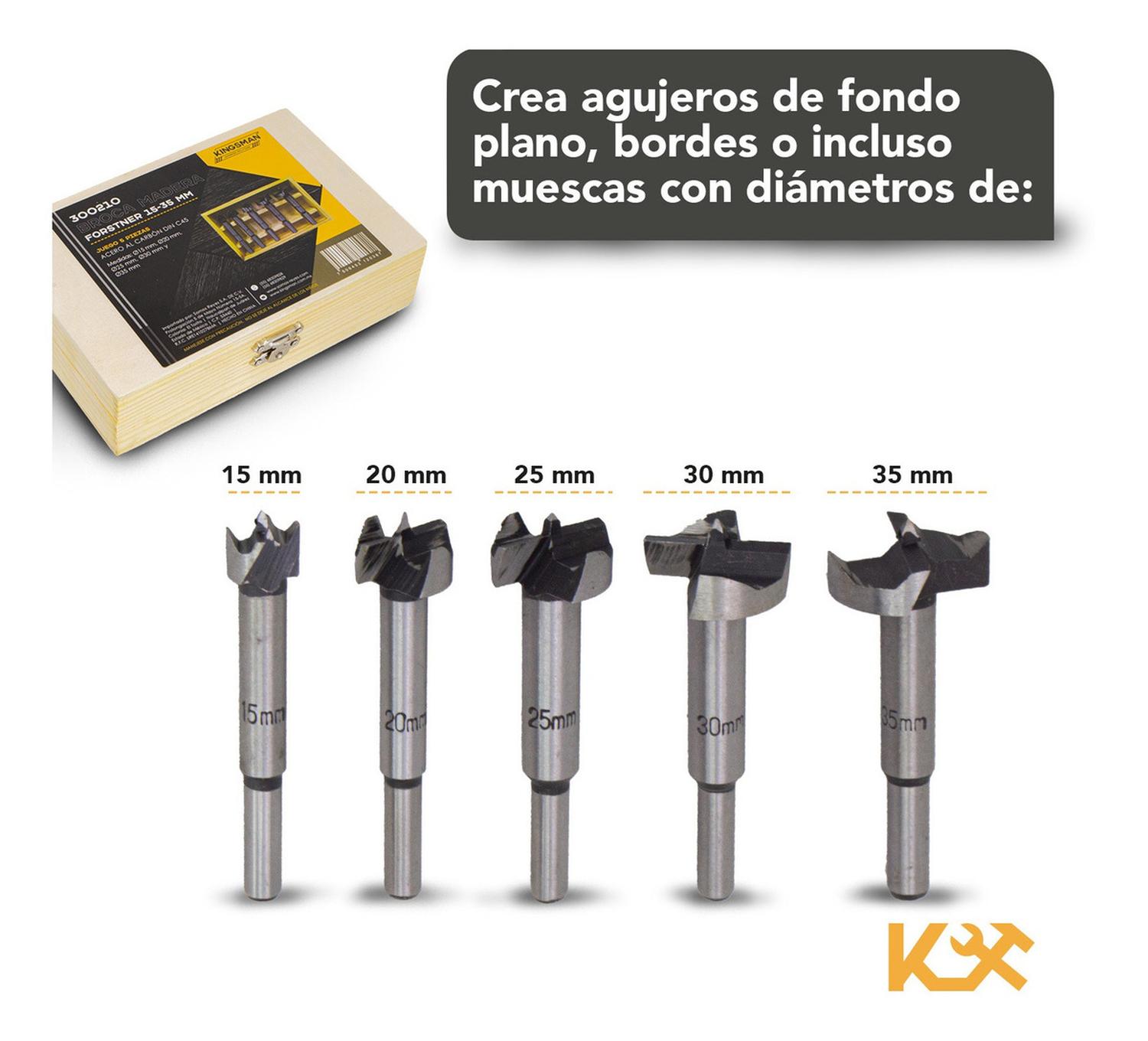 Foto 4 | Brocas para Taladro Kingsman 5 Piezas