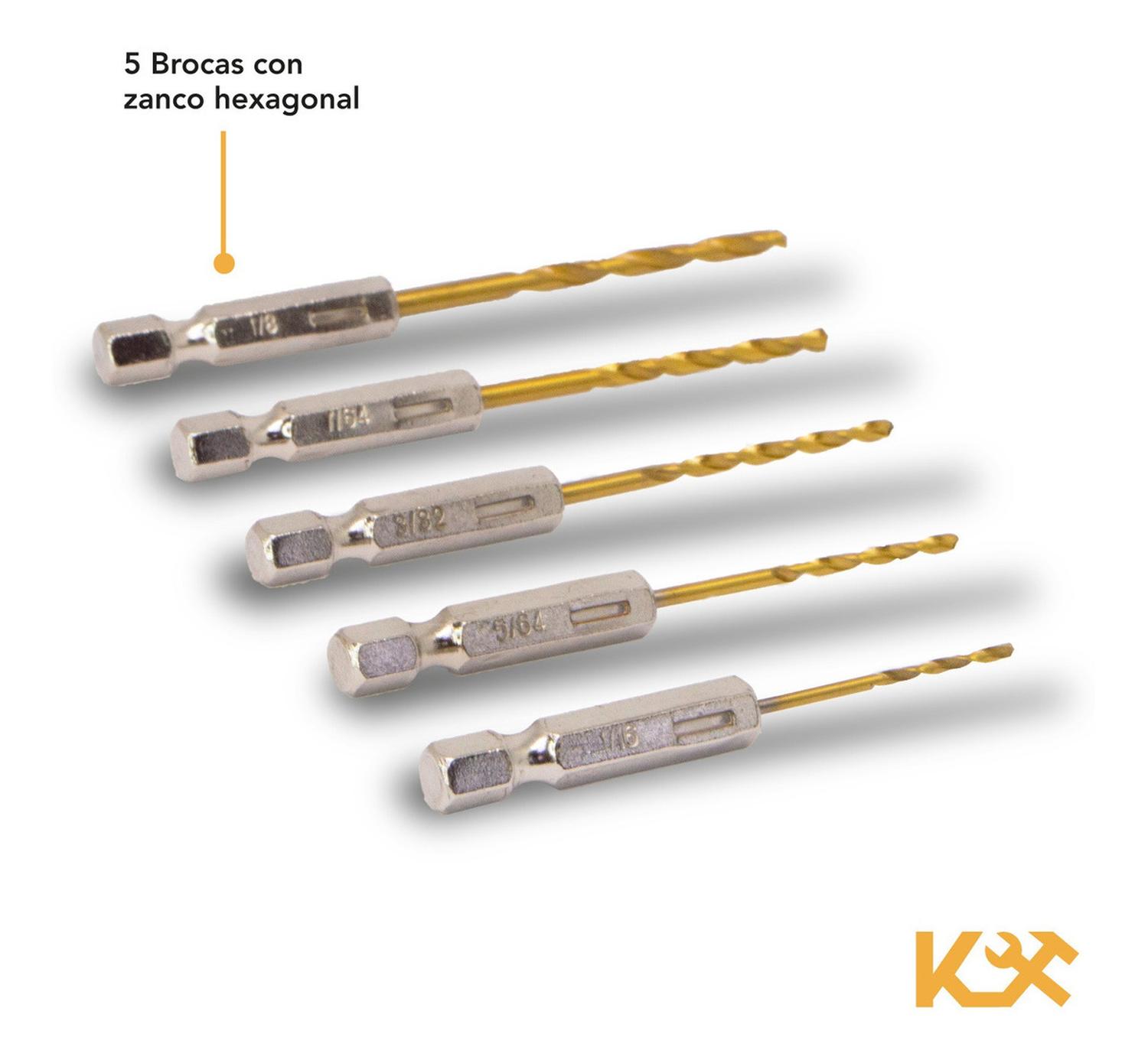 Foto 7 | Brocas y Plantillas Kingsman 15 Piezas