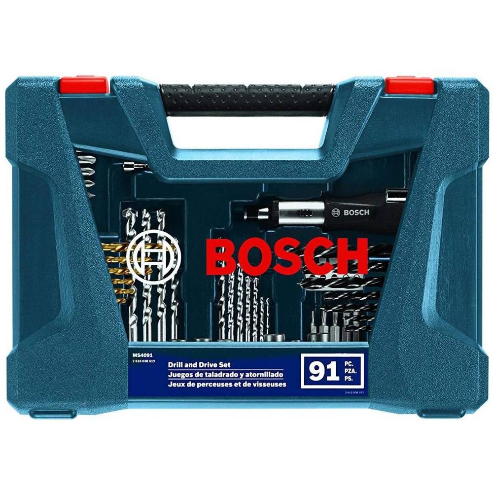 Foto 3 pulgar | Set Brocas Destornillador V-line 91pz + Estuche Ms4091 Bosch