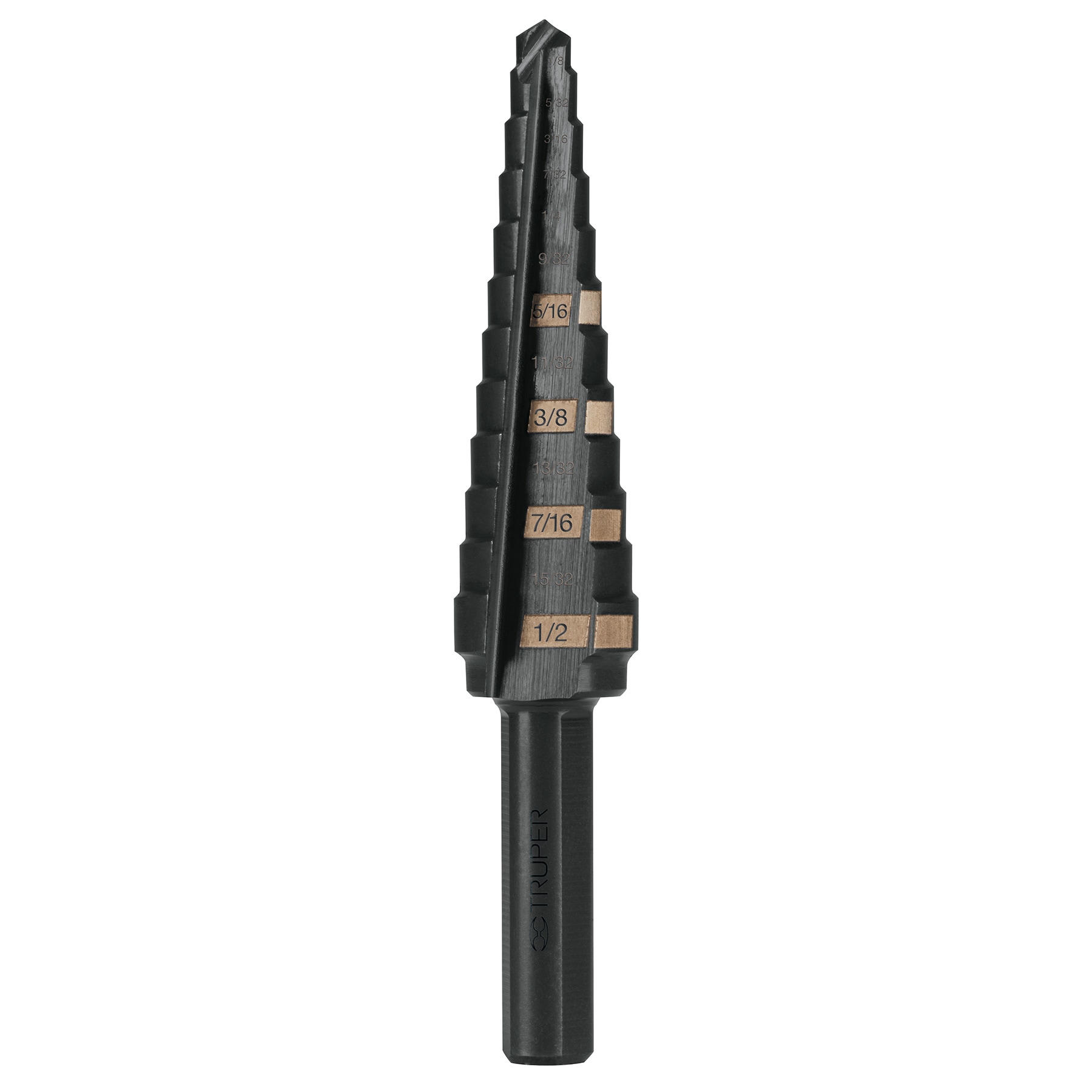 Foto 1 | Broca Escalonada Truper BES-13 color Negro 13 Escalones 1/8'' a 1/2''