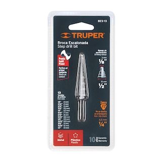 Foto 4 | Broca Escalonada Truper BES-13 color Negro 13 Escalones 1/8'' a 1/2''