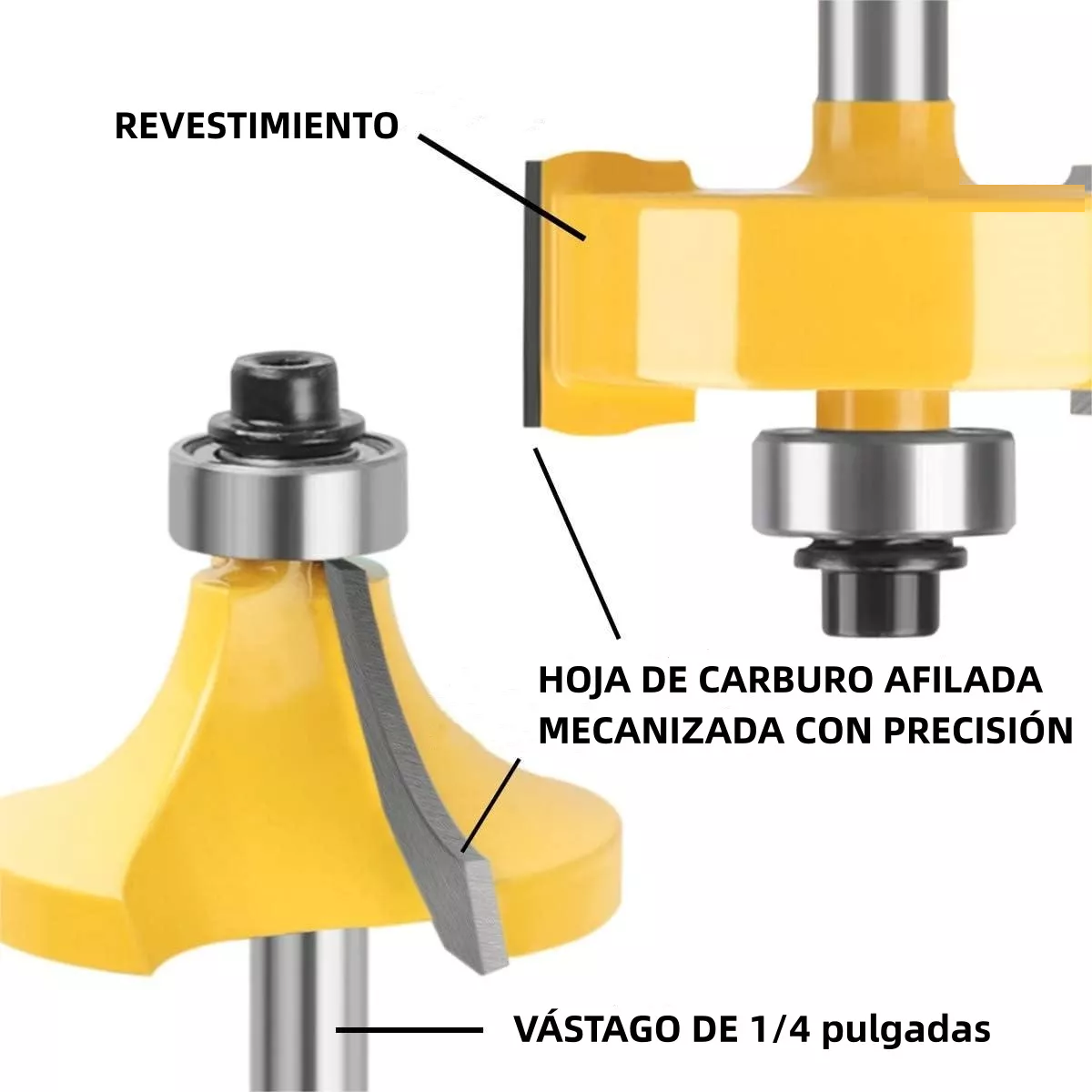 Foto 4 pulgar | Set 50 Brocas Fresas de Madera Taladro con Estuche Eo Safe Imports Esi-8230 color Amarillo