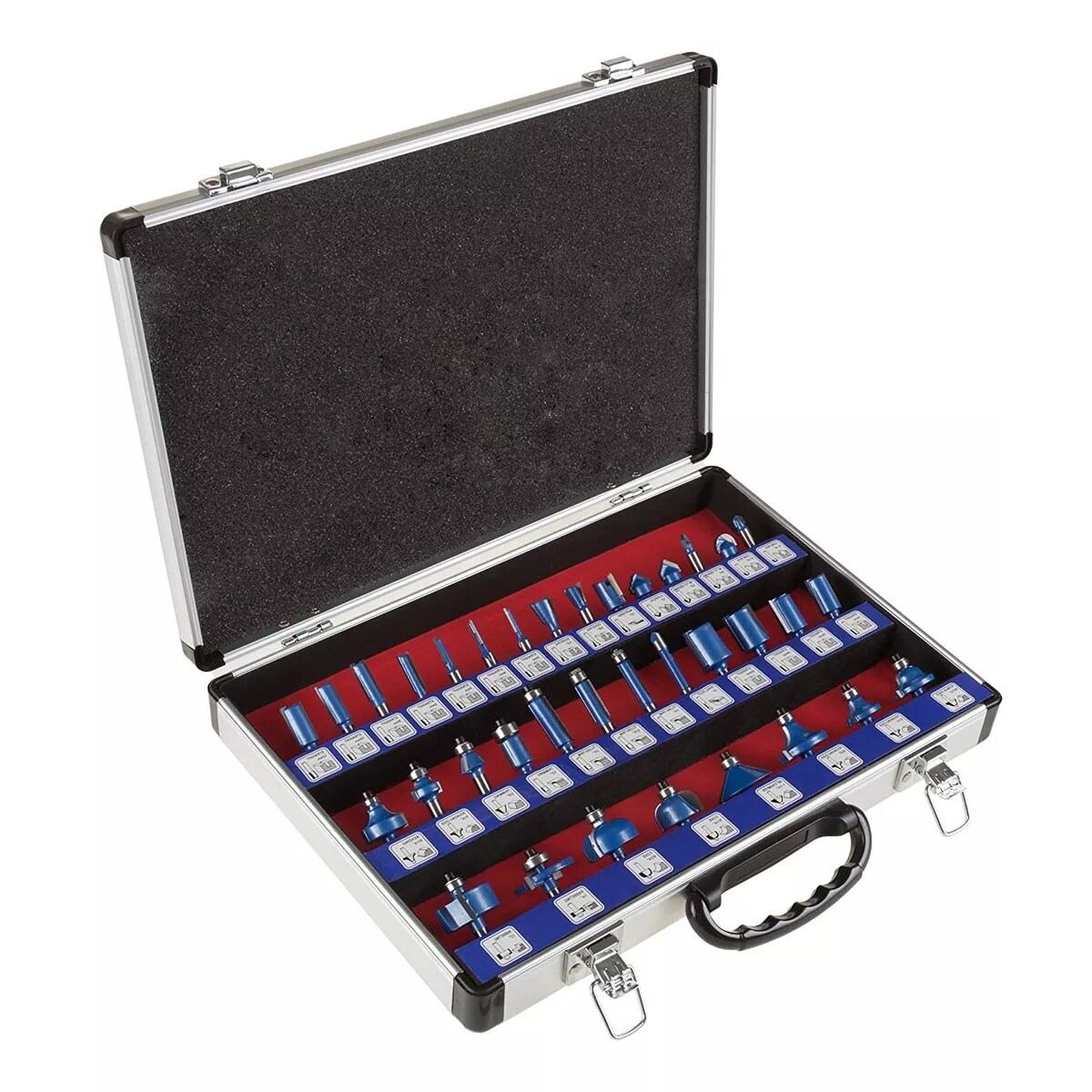 Kit 35 Brocas Fresas de Madera Taladro con Estuche Eo Safe Imports Esi-8231 color Azul $1,279