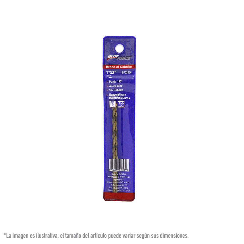 Broca de Cobalto Blue Force BF02656 7/32 Plg