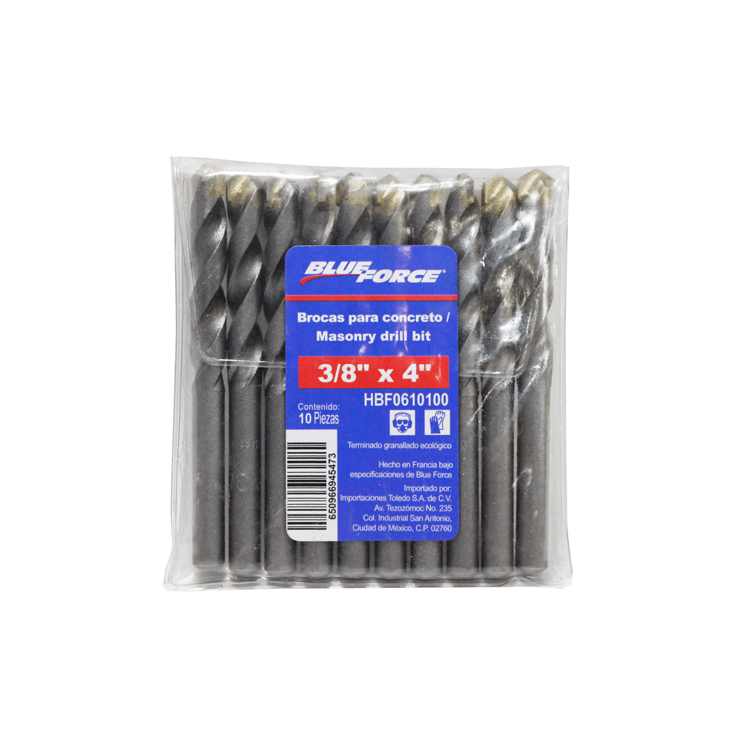 Broca Para Concreto Blue Force Bf0610100 3/8 X 4 Plg