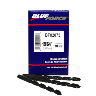 Foto 1 | Brocas para Metal Blue Force de 19/64" 10 Piezas