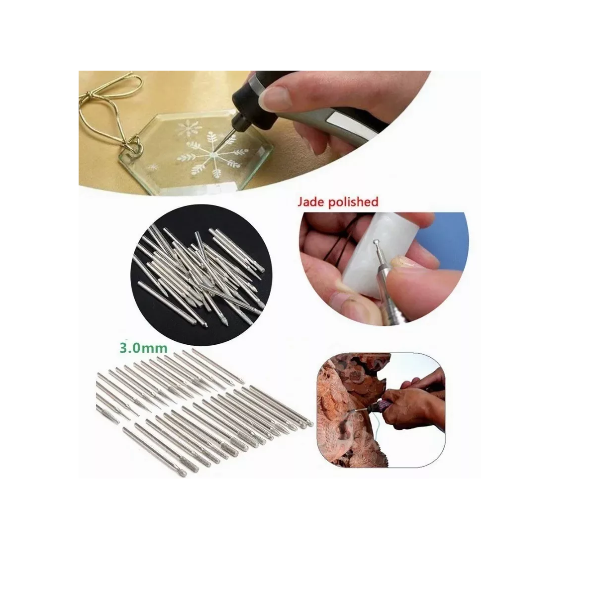 Foto 4 pulgar | Kit 30 Brocas Diamante Dremel Mini Taladro Eo Safe Imports Esi-10543 Plata