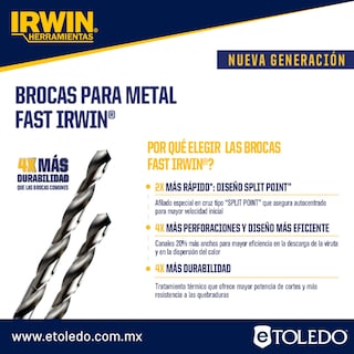 Foto 3 | 2000007 Broca Para Metal Iw150e9004 7/64 Plg