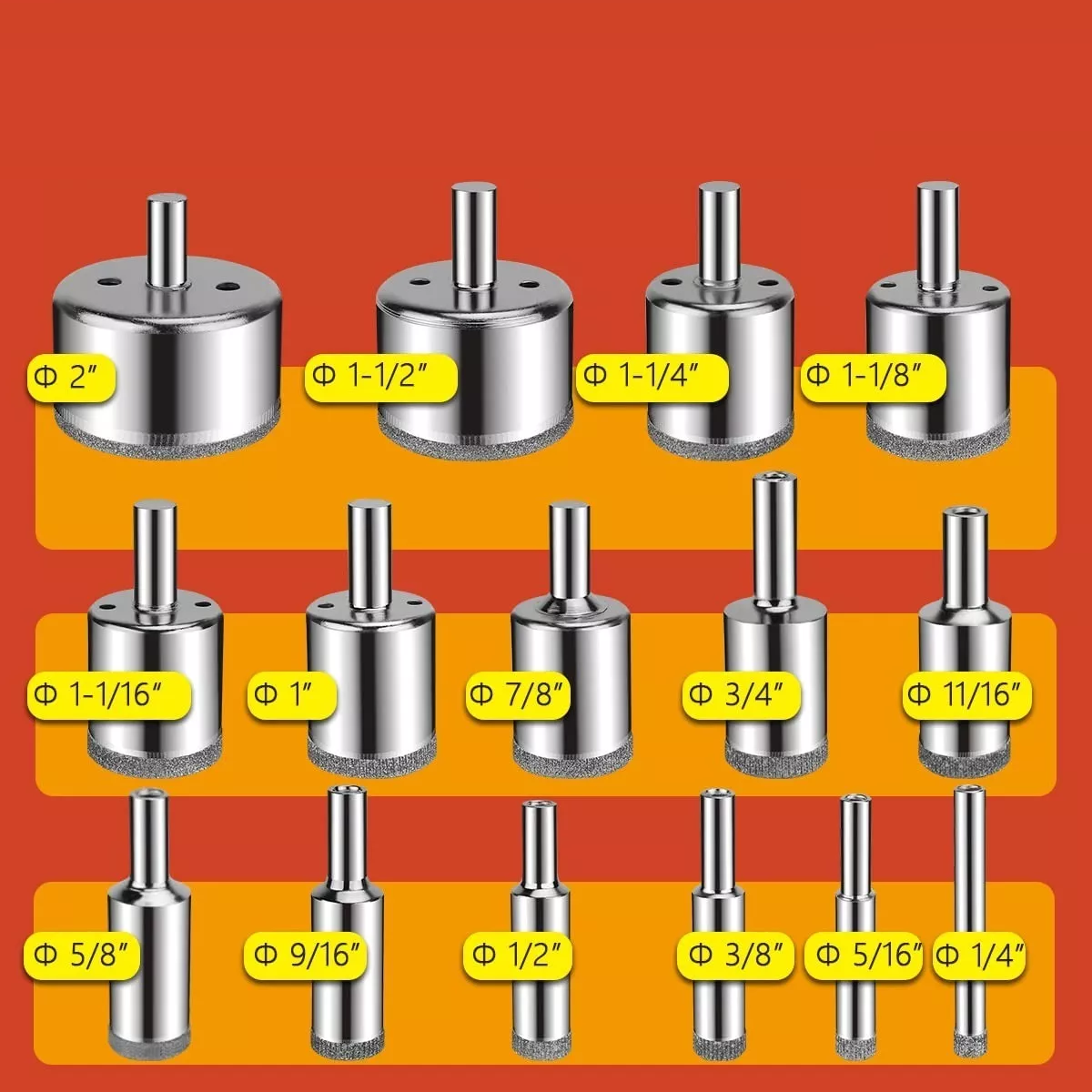 Foto 4 pulgar | Brocas de Diamante con Guía Eo Safe Imports 15 Piezas