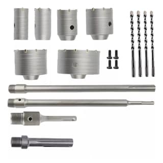 Foto 1 | 10 Brocas Pasamuros Sacabocas 35-110mm Concreto Eo Safe Imports Esi-12077 Plata