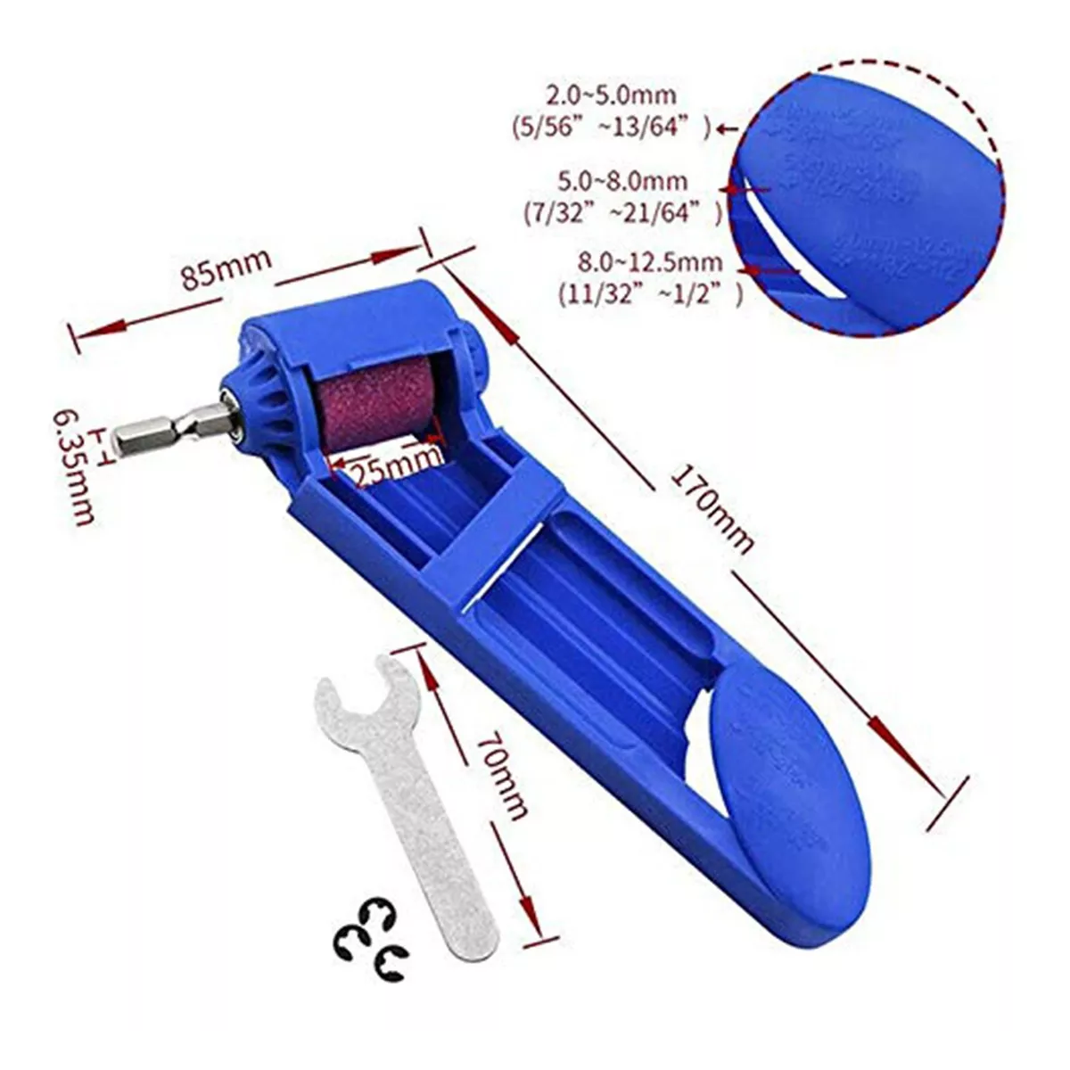 Foto 4 pulgar | Portátil Afilador Brocas Taladro Repara De Saca Punta Filo 2pzas Eo Safe Imports Esi-12084 Multicolor