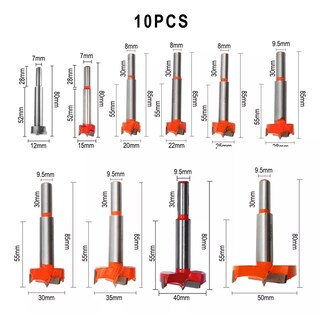 Foto 2 | Broca para Bisagra Madera con Tope Kit 10 Piezas Eo Safe Imports Esi-13140 Multicolor