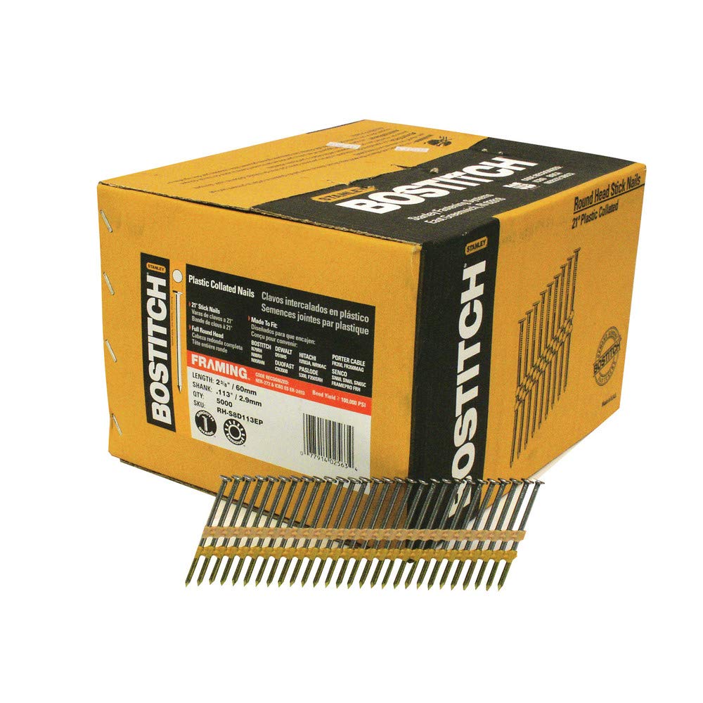 Foto 1 | Uñas Para Enmarcar Bostitch, Cabeza Redonda, 6 Cm X 2,87 Mm, 21 Grados - Venta Internacional.