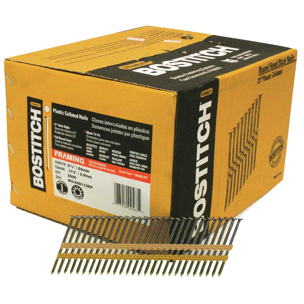 Foto 2 | Uñas Para Enmarcar Bostitch, Cabeza Redonda, 6 Cm X 2,87 Mm, 21 Grados - Venta Internacional.