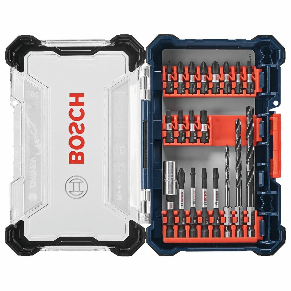 Juego De Taladros De Impacto Bosch Driven Ddmsd20 Con 20 Piezas Y Estuche - Venta Internacional.