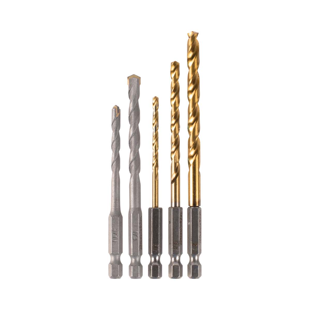 Juego de Brocas Makita D23765 Metal y Concreto Hexagonal 1/4'' 5 piezas