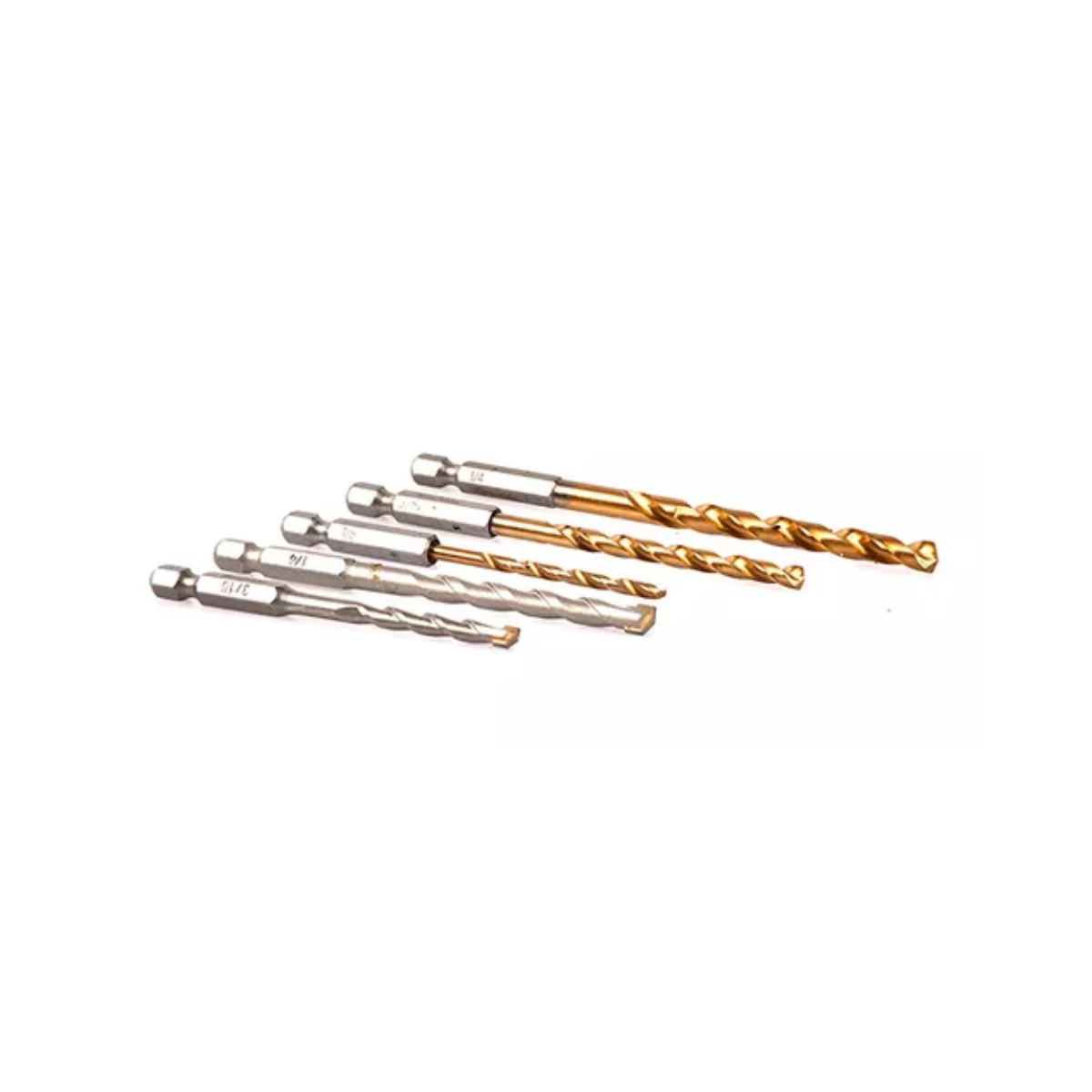 Foto 3 pulgar | Juego de Brocas Makita D23765 Metal y Concreto Hexagonal 1/4'' 5 piezas