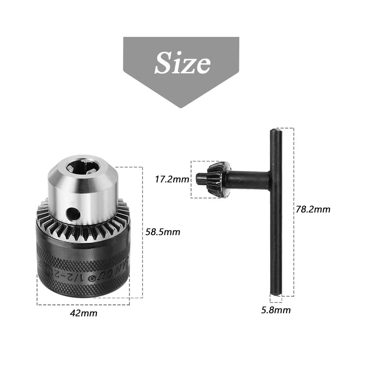 Foto 2 | Adaptador Sds Plus Broquero Chuck 1/2  Destornillador Eo Safe Imports  Esi-17909 Gris