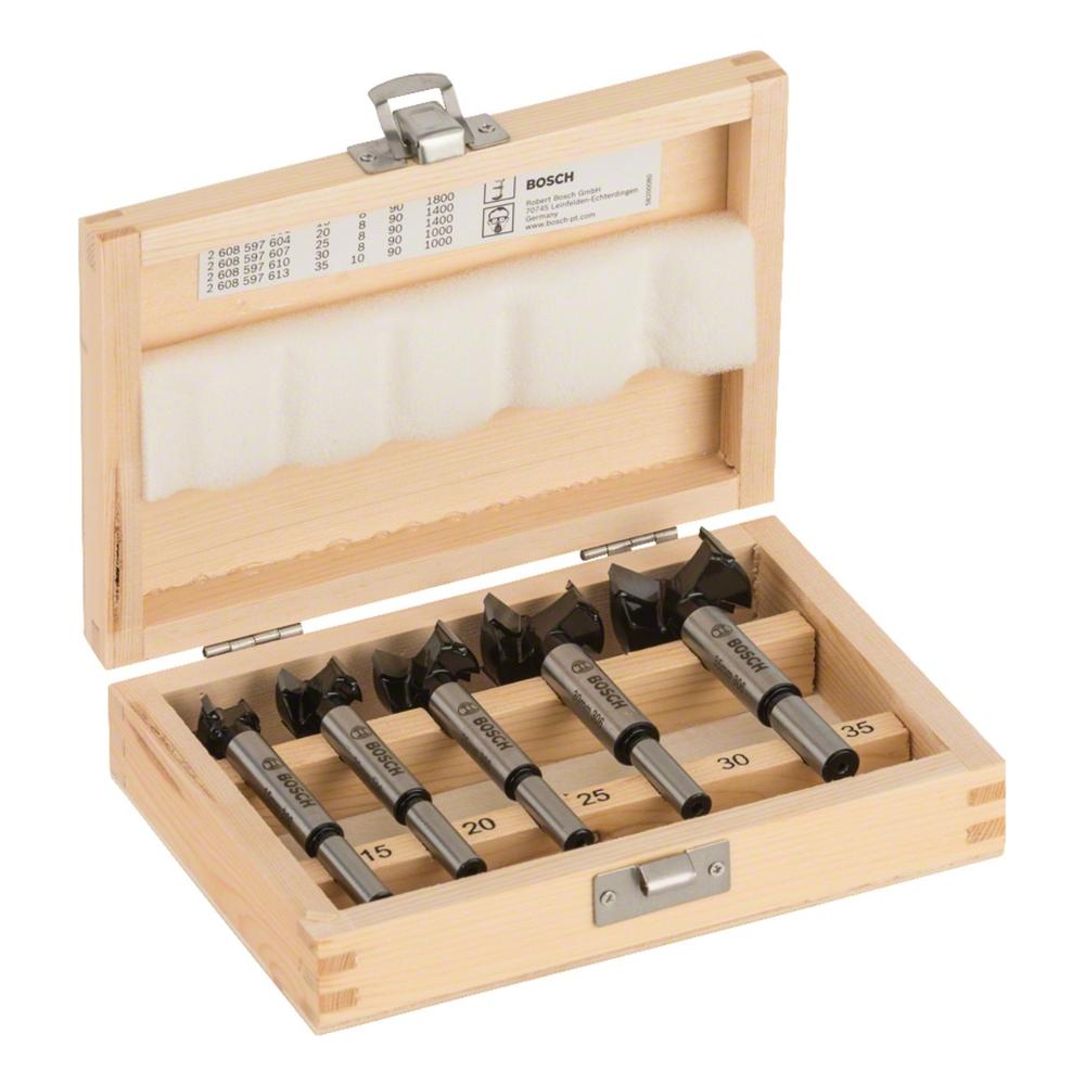 Set de Brocas Bosch Bisagra Madera 5 piezas