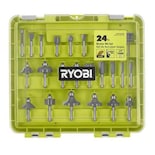 Juego De Brocas Para Fresar Ryobi De 24 Piezas Con Funda Con Punta De Carburo - Venta Internacional.
