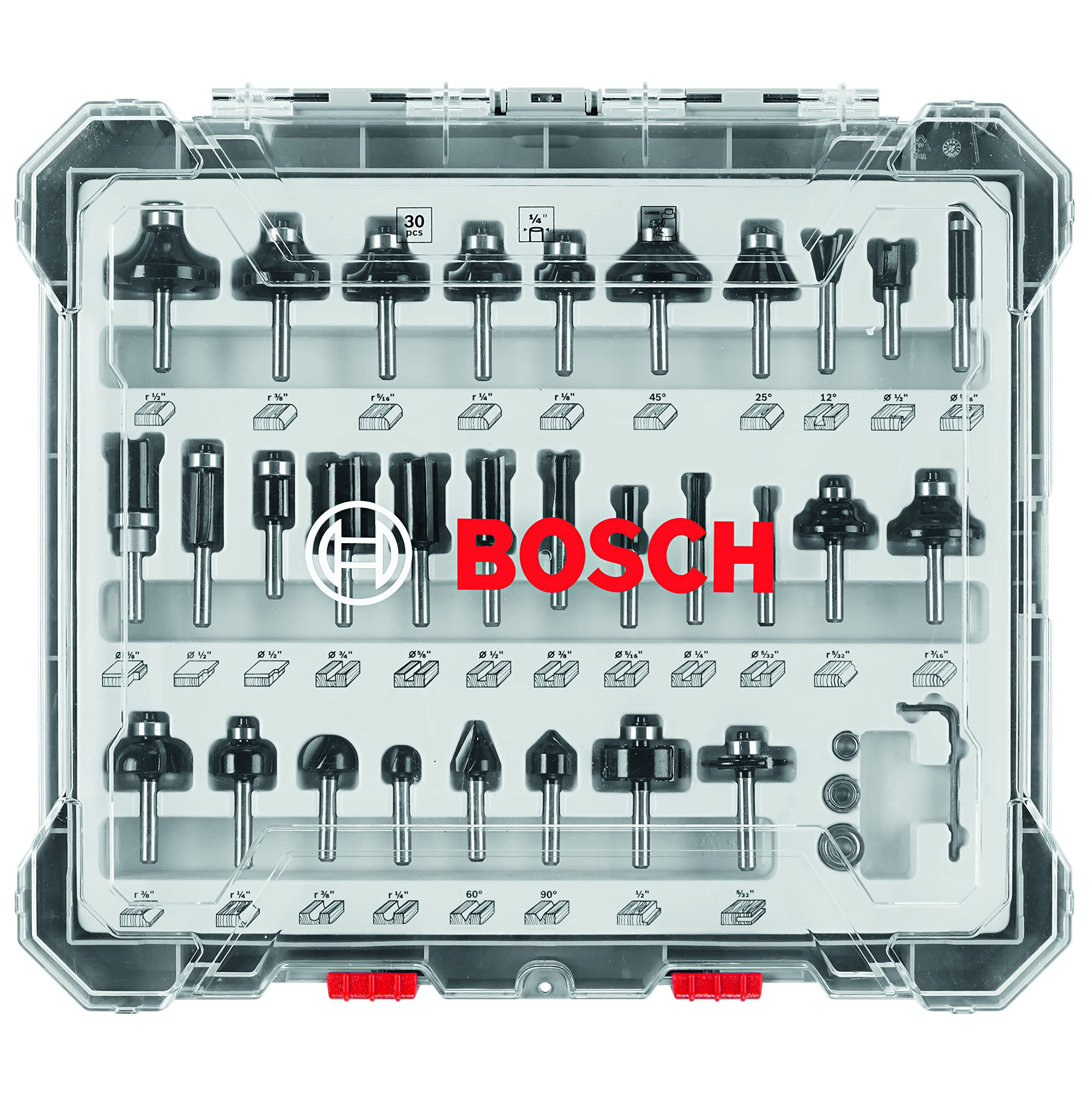 Foto 2 pulgar | Juego De Brocas Para Fresar Madera Bosch Rbs030mbs, 30 Piezas, Con Punta De Carburo - Venta Internacional.
