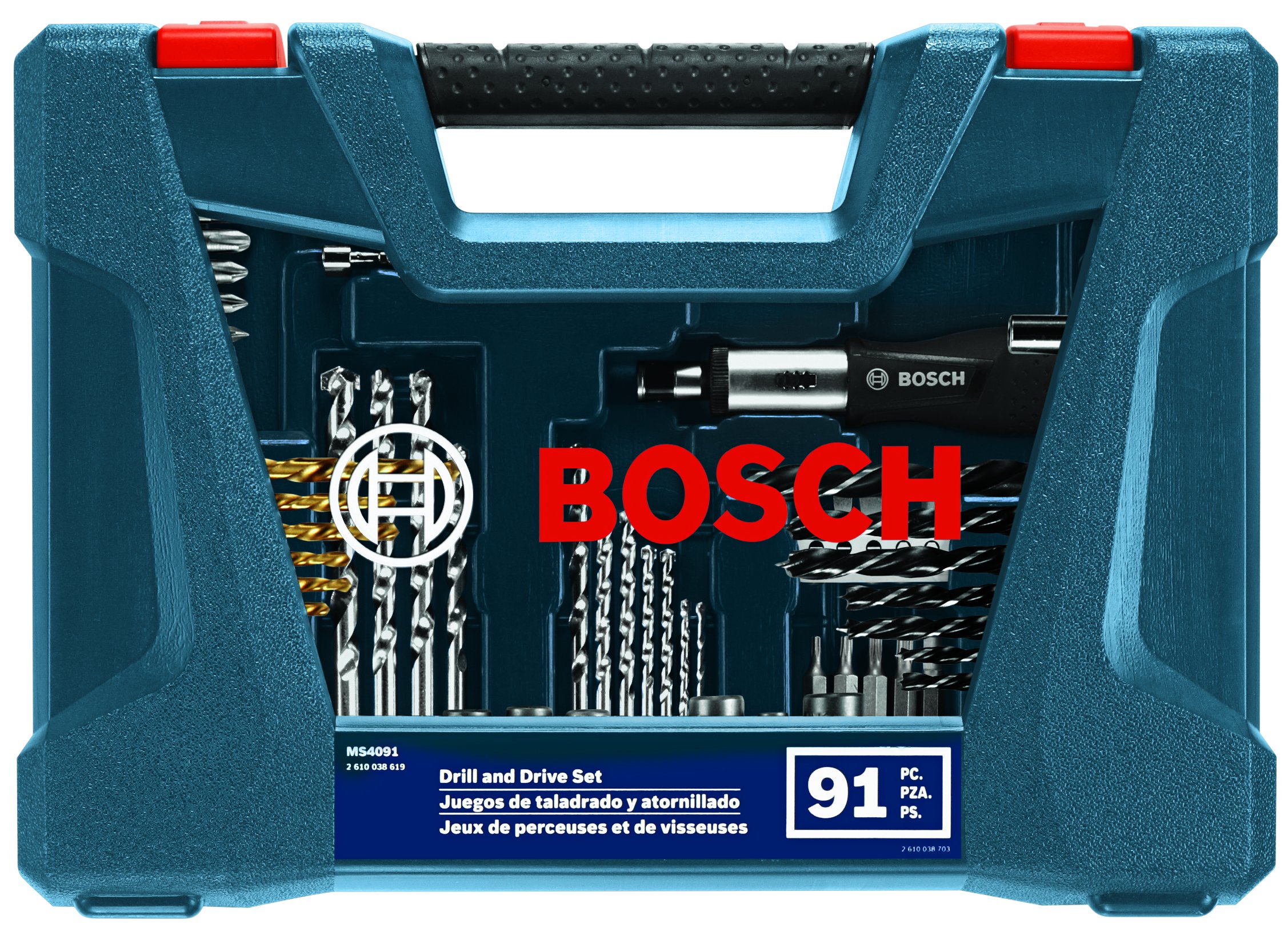 Foto 2 | Set Mixto De Taladrado Y Conducción Bosch Ms4091 De 91 Piezas - Venta Internacional.