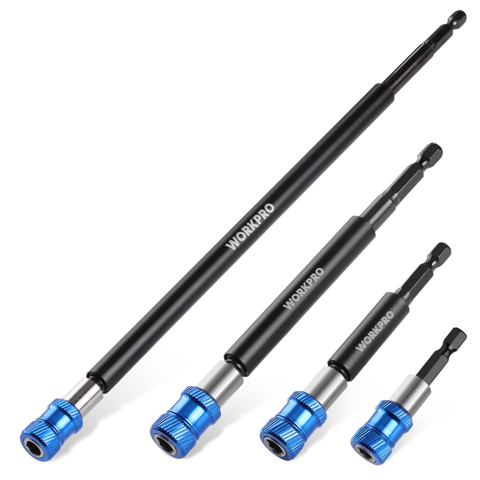 Juego De Extensiones De Brocas Workpro Magnetic De 4 Piezas Con Aluminio - Venta Internacional.