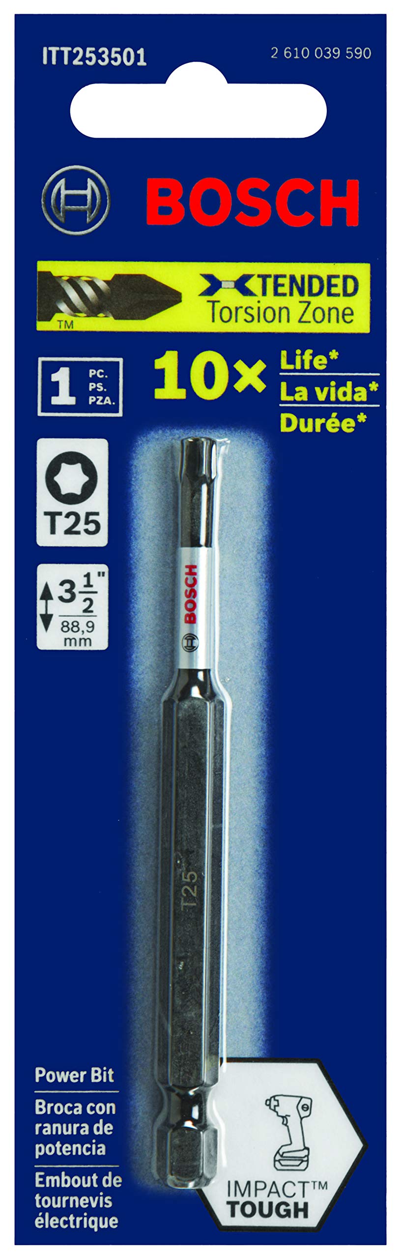 Foto 3 pulgar | Brocas Eléctricas Para Atornillar Bosch Itt2535b Torx #25, Paquete De 10 - Venta Internacional.