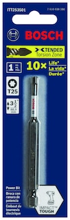 Foto 2 | Brocas Eléctricas Para Atornillar Bosch Itt2535b Torx #25, Paquete De 10 - Venta Internacional.