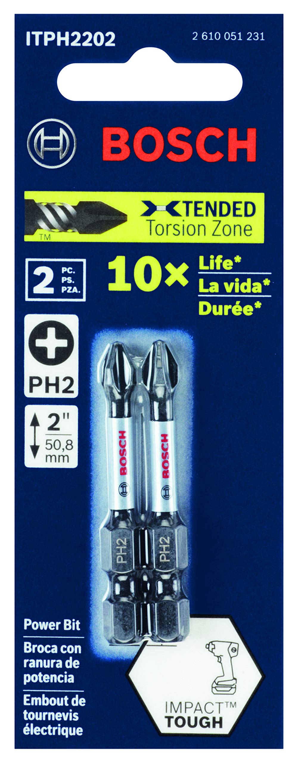 Foto 3 pulgar | Brocas Eléctricas Para Atornillar Bosch Itph2215 Phillips #2, Paquete De 15 - Venta Internacional.