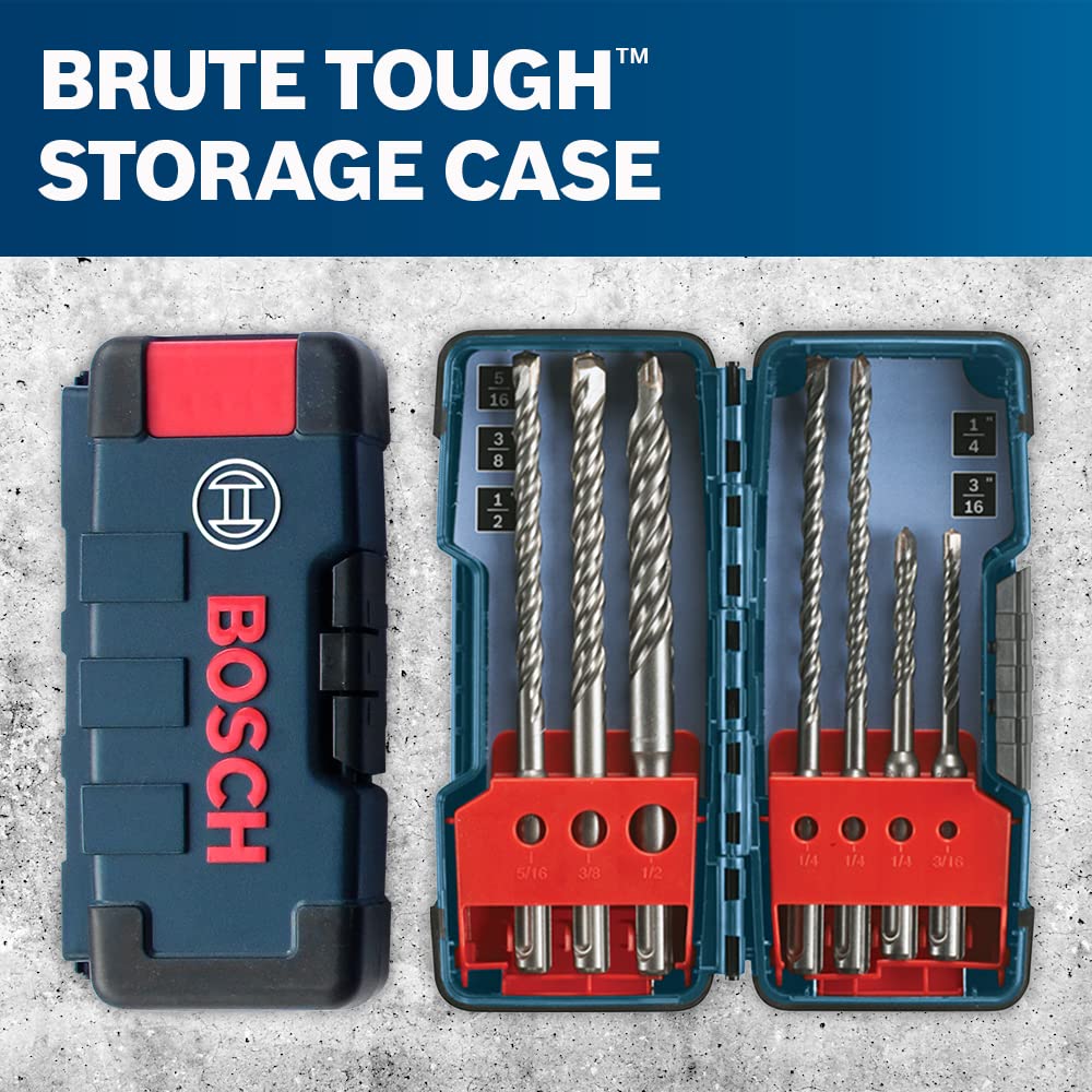 Foto 5 pulgar | Juego De Brocas Bosch Hck001 Sds-plus Con Punta De Carburo, 7 Piezas - Venta Internacional.