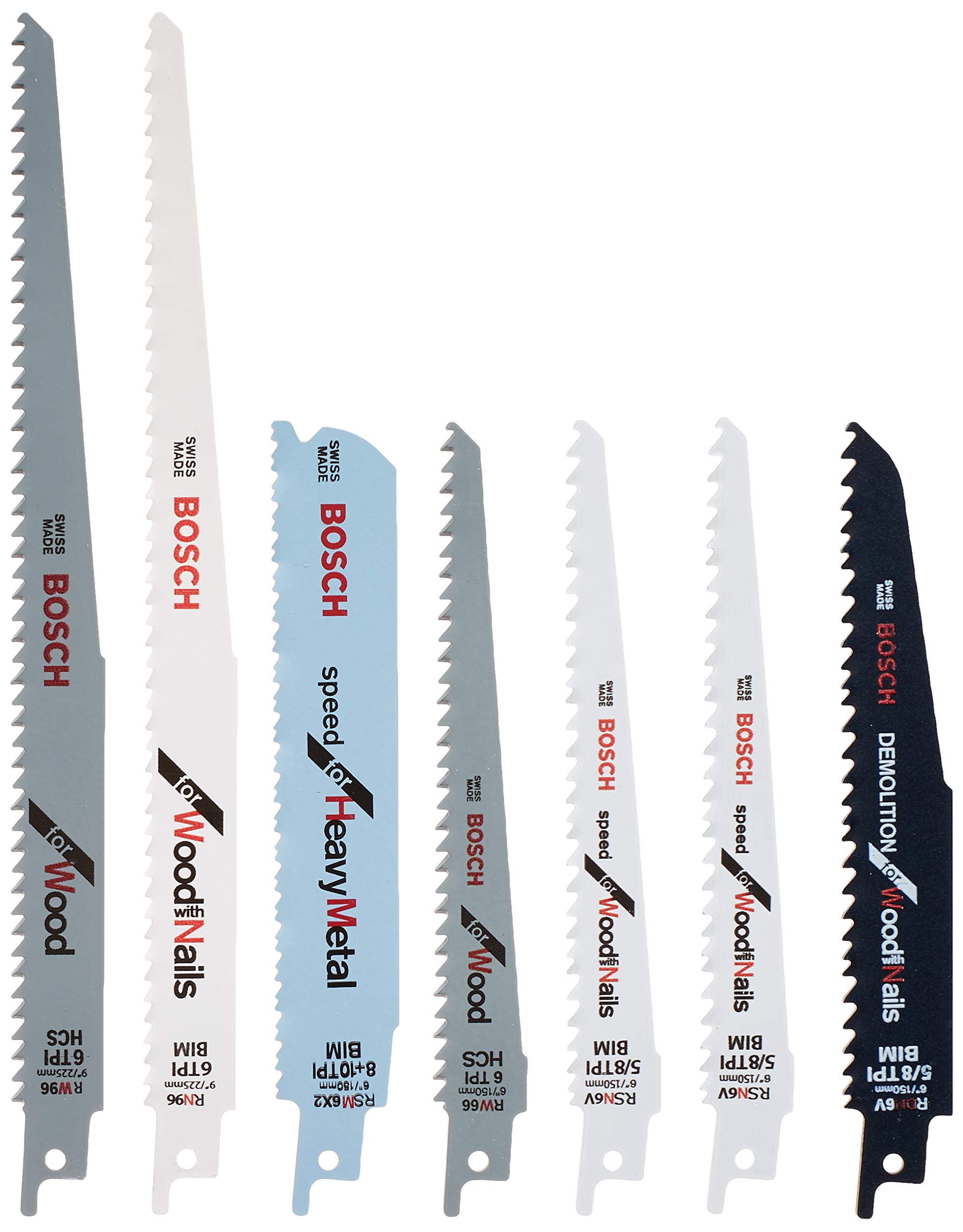 Foto 3 | Juego De Hojas De Sierra Recíproca Bosch Rap7pk De 7 Piezas - Venta Internacional.